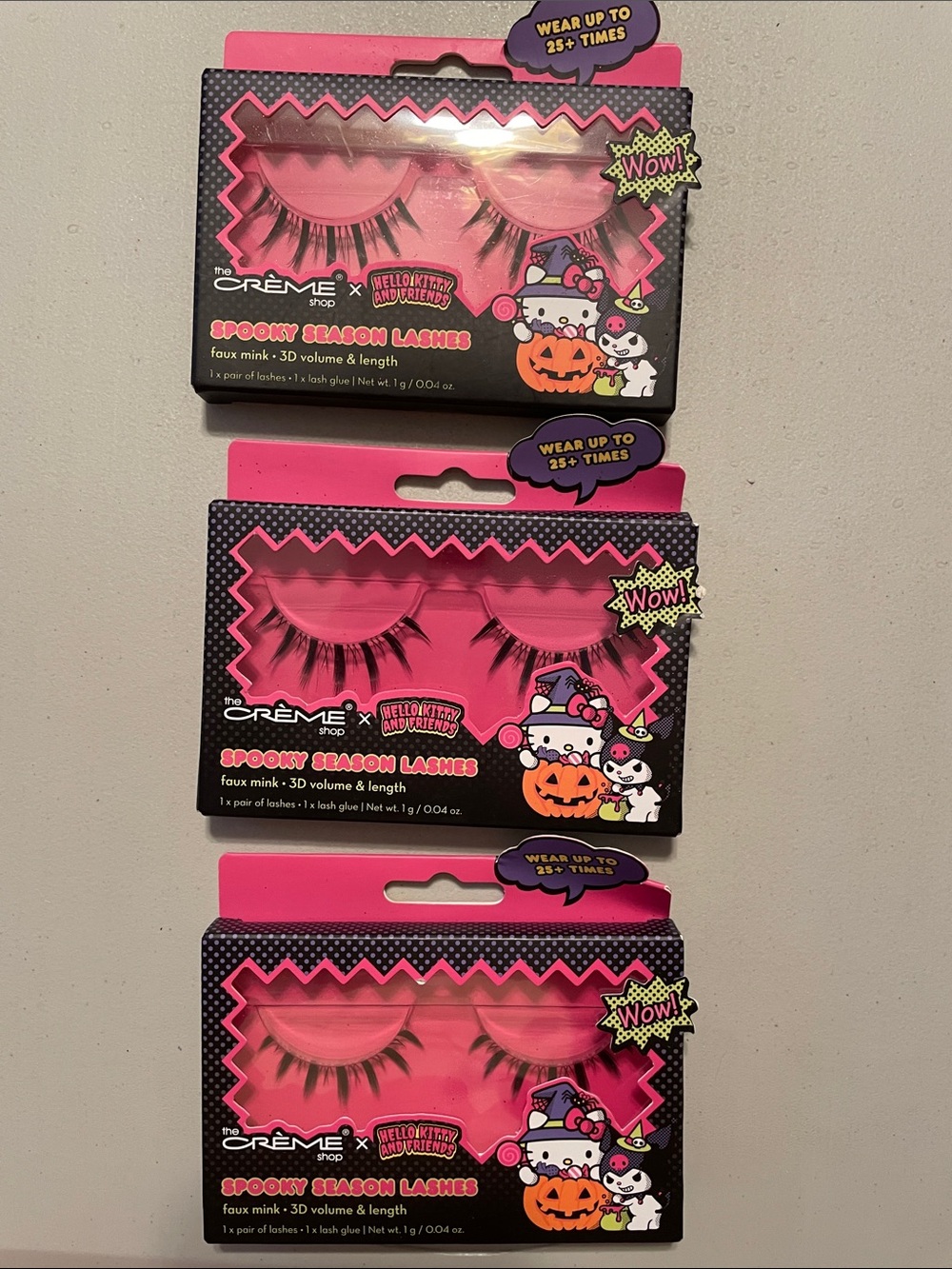 Spooky Season Pink False Lashes Bundle X3 New